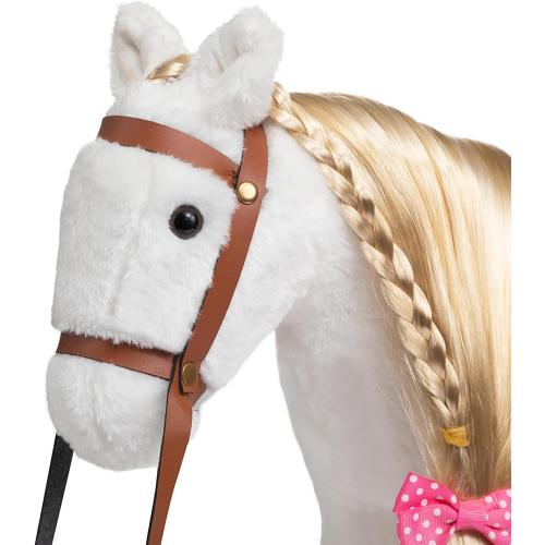 HollyHOME Stuffed Animal Horse Pretty Plush Toy Pretend Play Horse 11 inches White