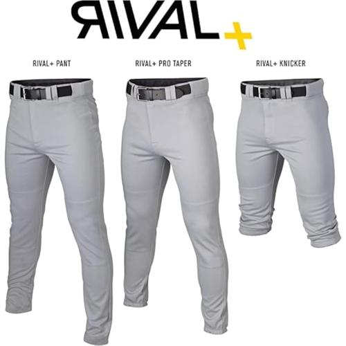 Easton Men's Rival  Baseball Pants | Full Length Semi-Relaxed Fit | Adult Sizes | Solid | Multiple Colors