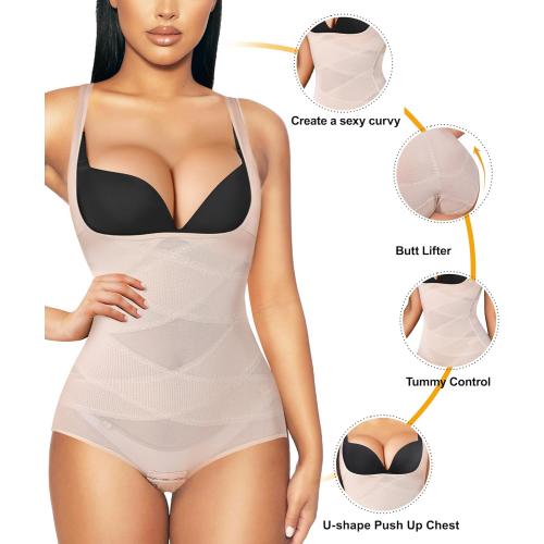 XL REYEOGO Shapewear Bodysuit for Women Tummy Control Butt Lifter Panty Hi-Waist Trainer Stomach Body Shaper Slimming Girdles