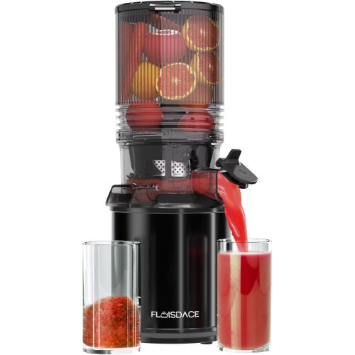 Cold Press Juicer – 6.5 Extra Large Feed Chute Fit Hands-Free Electric Masticating Juicer Machine, 350W Slow Masticating Juicer Machine for Whole Fruit and Vegetables – Easy Cleanup & Assembly.