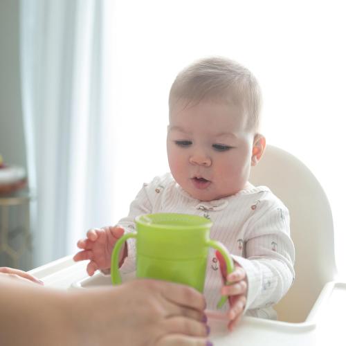 Dr. Brown's Toddler Feeding Starter Set, Travel Bundle with Cheers360 Spoutless Training Cup with Handles, 6m , 4 Piece