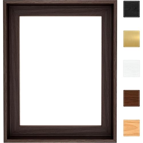 Canvas Floater Frame for Finished Canvas Art, 1.25 Deep Floating Shadow Gap Design, Floating Frame for Canvas Art, Modern Gallery Style Wall Decor, Hardware Included (Dark Brown, 24x30)