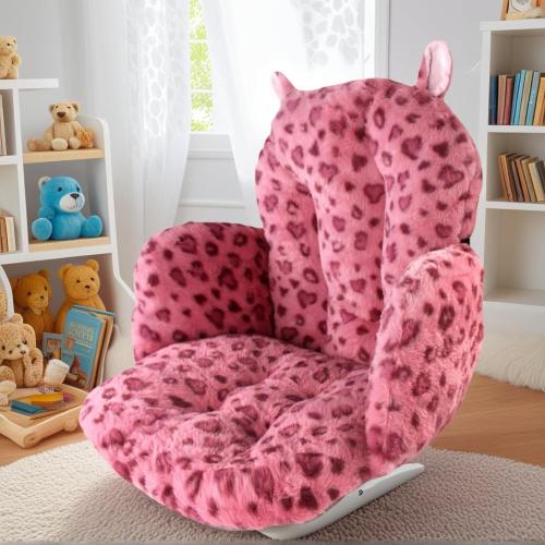 Comfy Office Chair Cushion: Cute Seat Cushion Kawaii Cushion for Gaming Chair with Backrest Non-Slip Floor Seating for Adults and Pets Pink Stuff for Room Decor