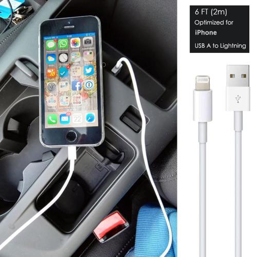 6ft USB A to Lightning Cable for iPhone 14, Carplay Cable Compatible for iPhone 14 pro max,13 Plus,SE 2nd/12/11/Xs/XR, Fast Charging Power Cord for AirPods 4, AirPods Pro (2nd/3rd gen) Charger cable