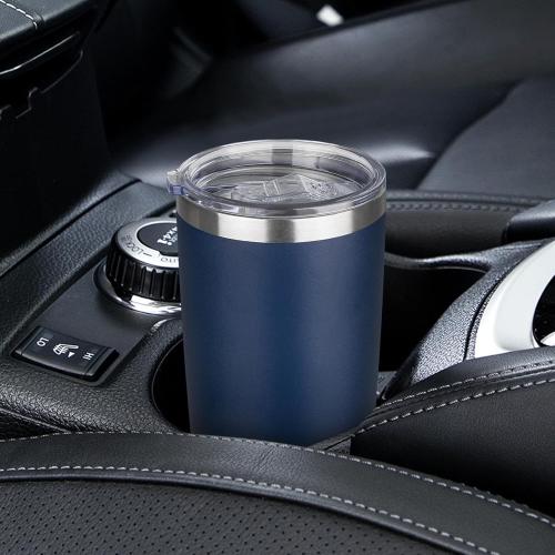 20oz Tumbler with Lid Stainless Steel Insulated Tumblers Travel Coffee Tumbler Bulk Double Wall Vacuum Insulated Water Cup Christmas Gifts for Women Men Her Him Home Office (Navy Blue, 1pack)