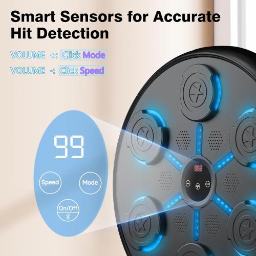 jiaao Music Boxing Machine, Boxing Music Workout Machine for Adults Kids