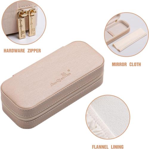 Travel Watch Box Single Portable Watch Travel Case For Men Women,Small Watch Band Storage Holder Box,Accessories Display Case For Wrist Watch,Gift For Husband Father Boyfriend And Brother (Pearl)