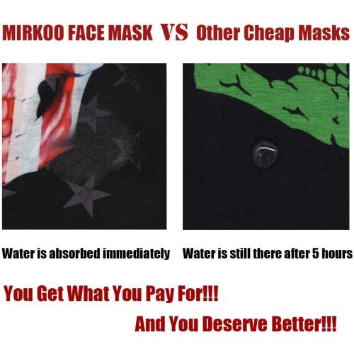 MIRKOO 3D Breathable Seamless Tube Face Mask, Dust-proof Windproof UV Protection Motorcycle Bicycle ATV Face Mask
