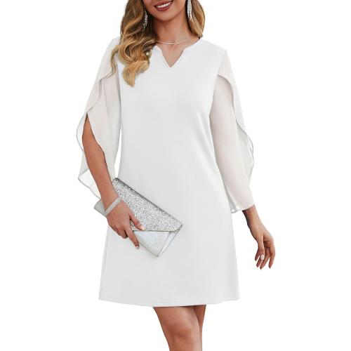 Size  XL...RUMIA Cocktail Dresses for Women Chiffon Sleeve Wedding Guest Dress (XS-3XL)