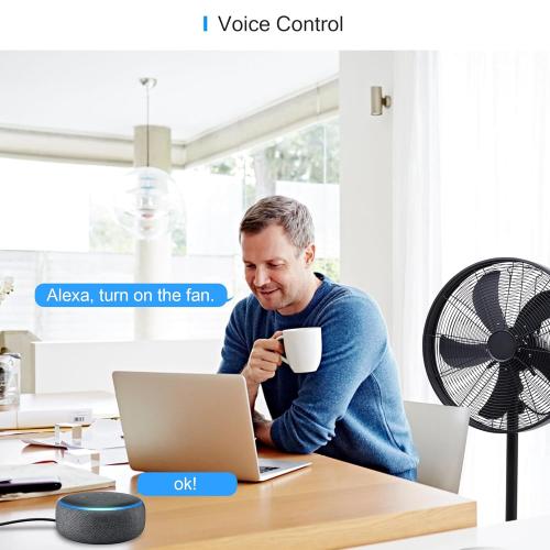 EIGHTREE Smart Plug 2025 Upgrade to 15A, Bluetooth & Wi-Fi Outlet Plug Dual Connection, Voice Control, Remote Control Outlet Timer Indoor, Smart Plugs That Work with Alexa & Google, 2.4GHz Wi-Fi Only