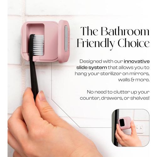 Mondano UV-C Toothbrush Sanitizer and Holder, Toothbrush Case - Manual/Electric Toothbrush Cover for Any Toothbrush Head - Rechargeable Toothbrush Travel Case, Tooth Brush Cover Cap for Home