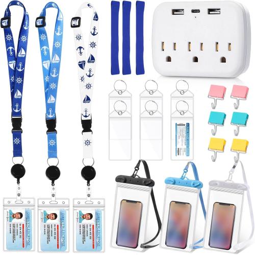 Fulmoon 22 Pcs Carnival Cruise Essentials Kit Accessories, Classic Color