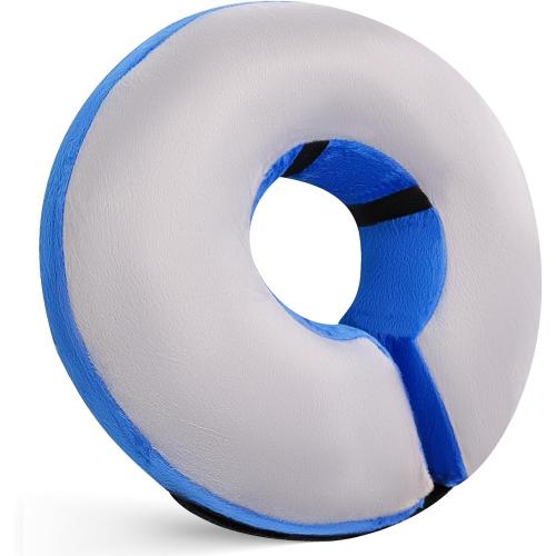 Katoggy Inflatable Cone Collar for After Surgery, Soft Adjustable Blow up Donut E-Collar for Small Medium Large Dogs and Cats