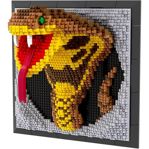 BDYDT Wall Art Snake Building Blocks Set; A Wall Decor Set for Adults Who Love Creative Hobbies(2376 Pieces) Toys Gifts for Kid and Adult