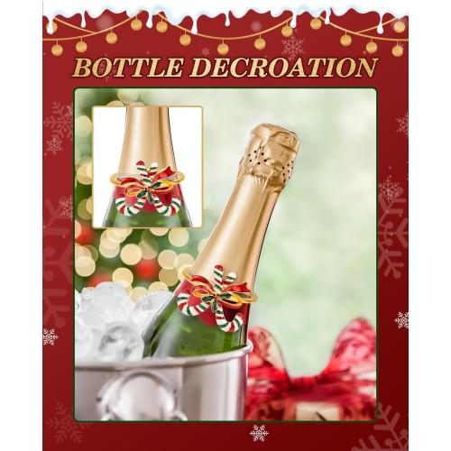 Set of 12pcs Christmas Napkin Rings, Gold Metal Napkin Ring Holder Bluk for Christmas Party Favor Wedding Dinner Table Decoration