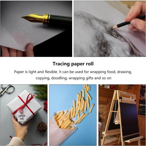 Tracing Paper Roll 36 Inches x 30 Yards, Large Trace Paper White Pattern Paper Tracing Paper for Drawing, Sewing, Sketch
