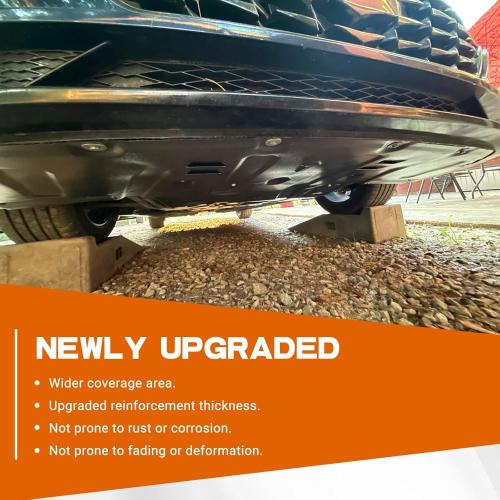 PTNHZ Manganese Steel Front Engine Guard Mud Flap w/Screws & Mounting Hardware | Splash Shield Guard Under Car Compatible with 2021 2022 2023 2024 2025 KIA K5