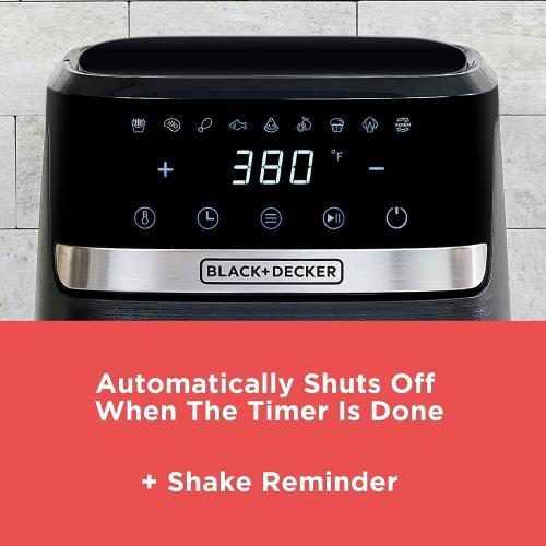 BLACK DECKER Purifry 2QT Air Fryer, Crispy Deep Fried Taste without the Fat, Plus Bake, Dehydrate, and Keep Food Warm, Digital Touchscreen and Auto Shut-Off‼️light dirt‼️