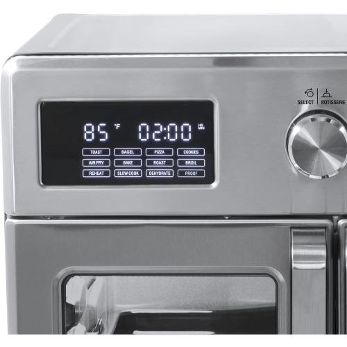 Extra Large 33 quart stain steel Air fryer and Toaster Oven for pizza, baking, broiling, roasting and dehydrating