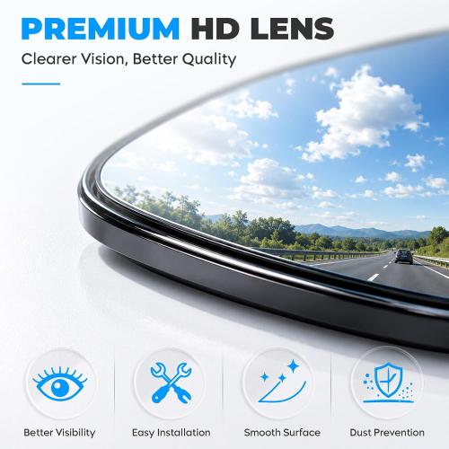 Passenger Side Heated Mirror Glass Fits for Ford F-150 2015 2016 2017 2018 2019 2020 Right Convex with Blind Spot Mirror Replacement for FL3Z17K707A