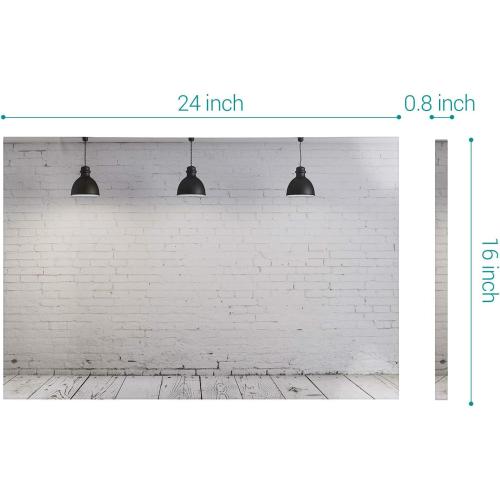 Navaris Magnetic Dry Erase Board - 16 x 24 inches Decorative White Board for Wall with Design, Includes 5 Magnets and Marker - Industrial