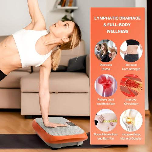 Vibration Plate Exercise Machine for Weight Loss Fitness Equipment, Vibration Plate Platform for Home Fitness,Lymphatic Drainage Shaking Full Body Shaker 99 Adjustable Speeds