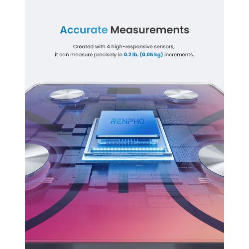 RENPHO Smart Scale for Body Weight, Digital Bathroom Scale BMI Weighing Bluetooth Body Fat Scale, Body Composition Monitor Health Analyzer with Smartphone App