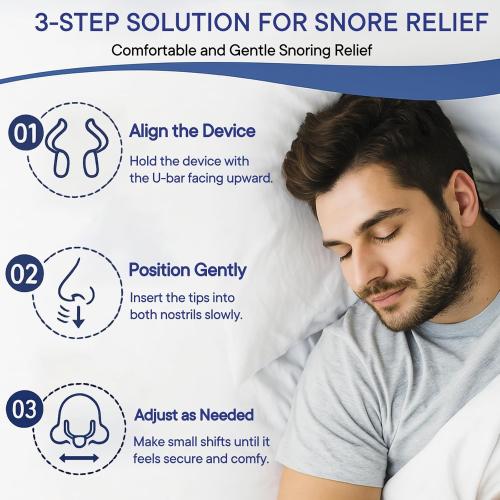 Anti Snoring Devices, Adjustable Snore Stopper for Men and Women, 3-Gear Fit for Personalized Comfort, Individually Packaged & Reusable – 4 Pack