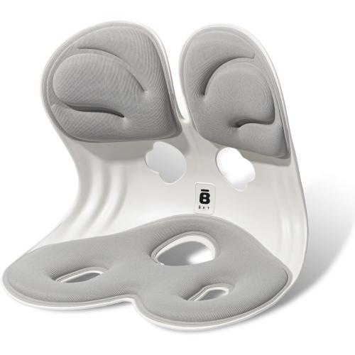 BKT Seat Cushion Chair Ergonomic Office Chair Cushions Lumbar Support for Seat Pillow Ideal for Students Office Workers Nursing Mothers Long Sitting Outdoor Fishing Floor (Grey)