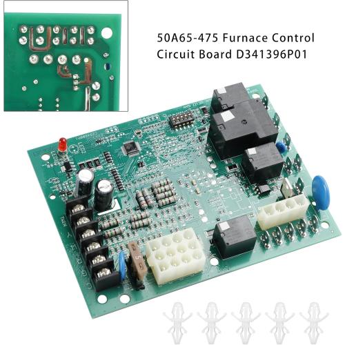 50A65-475 Furnace Control Circuit Board 50A65-5165 For Trane for White-Rodgers and American Standard Furnaces, Replaces 50A65-474, 50A65-476, CNT05164, D341213P01, HSI Ignition Control Board