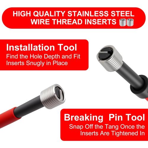 Metric Thread Repair Insert Kit, M9X1.25mm Rethreading