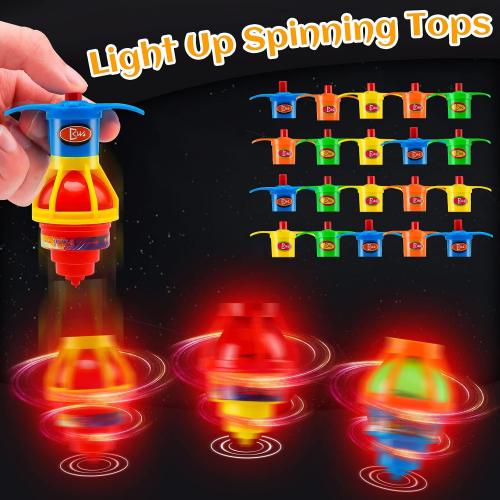 20PCS Starhig Light Up Spinning Tops, LED Light Up Flashing Spinning Tops，Gyroscope Novelty Bulk Toys Party Favors