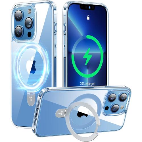 TORRAS Magnetic for iPhone 13 Pro Max Case 6.7 inch with Stand, Clear