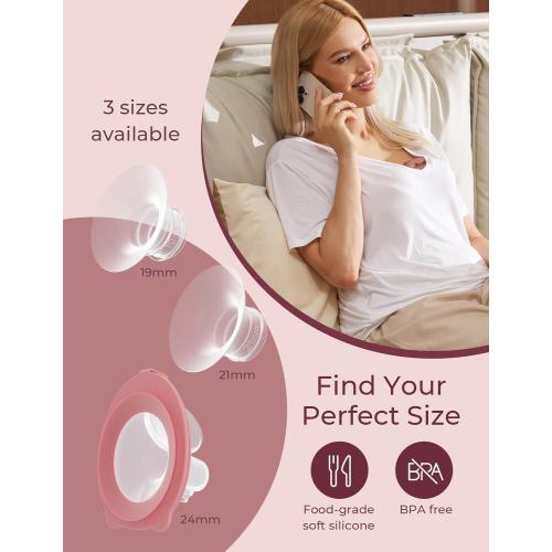 Momcozy Original V1 Pro/V2 Pro Breast Pump Replacement Accessories,Milk Collection Cups Only for Momcozy V1 Pro/V2 Pro, 2 Pack