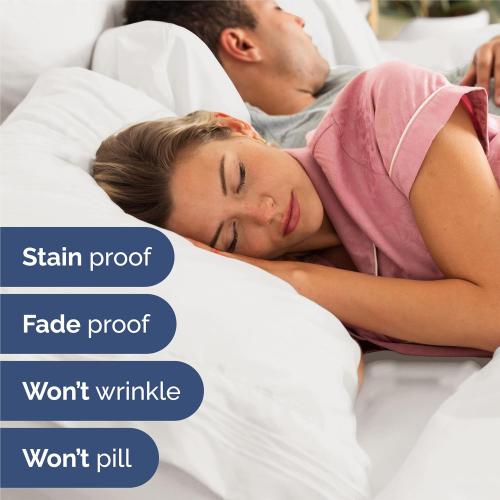 White King Size 4 Piece Sheet Set - Comfy Breathable & Cooling Bed Sheets Set - Hotel Luxury Bedding for Women, Men, Kids, Teens, Boys & Girls - Deep Pockets, Soft, Wrinkle Free - Oeko-Tex - Antique White