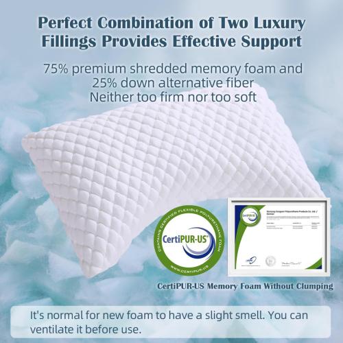 Side Sleeper Pillows for Adults - Curved Pillow with 3 Compartments for Neck Pain Relief, Adjustable Crescent Pillow Side Sleeper with Supportive CertiPUR-US Shredded Memory Foam, 19 * 29in