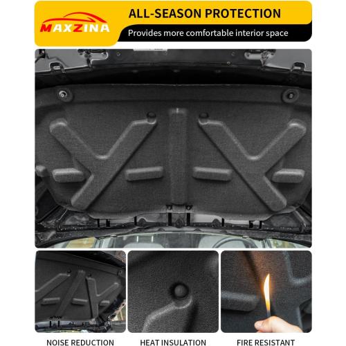 Soundproof Mat Compatible with 2022-2025 Ford Maverick Engine Hood Heat Insulation Shield Sound Protective Pad Sound Proof Foam Insulation for 2024 Maverick Accessories (PET Felt)