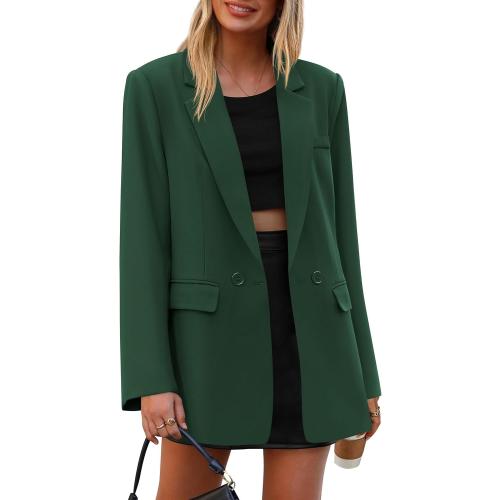 Large Blazers for Women Business Casual Long Sleeve Lapel Pockets Dressy Suit Jackets Work Office Clothes