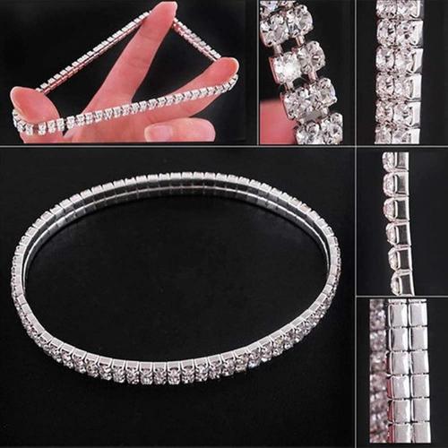Fesciory Heart Rhinestone Ankle Bracelets for Women, Adjustable Silver Shiny Tennis Anklets, Twinkle Cubic Zircon Diamond Anklet Foot Chain Jewelry Gifts