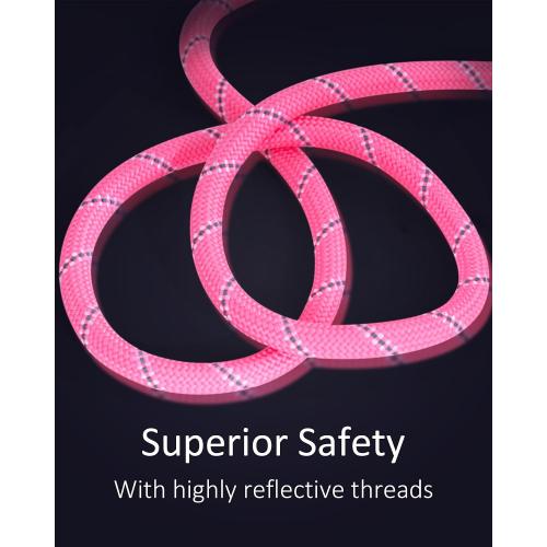 Long Dog Leash for Training, 16FT/30FT/50FT/100FT, Reflective, Heavy Duty for Large/Medium/Small Dogs, Pink