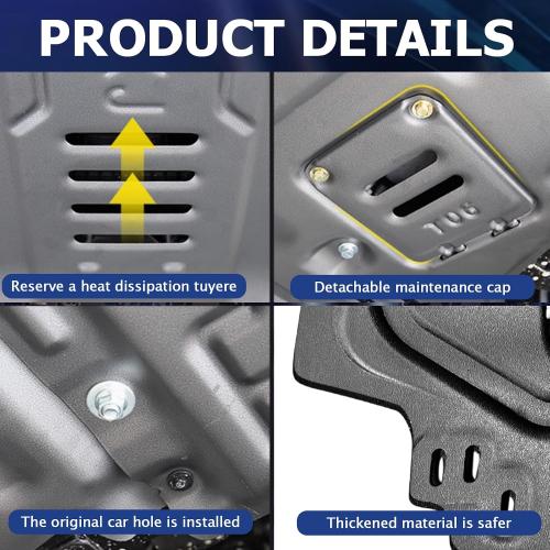 Front Engine Splash Shield Fit for 2018-2023 Hyundai Kona Engine Case Guards Suitable for Hyundai Kona Under Engine Cover Mud Flaps Directly Replace Original