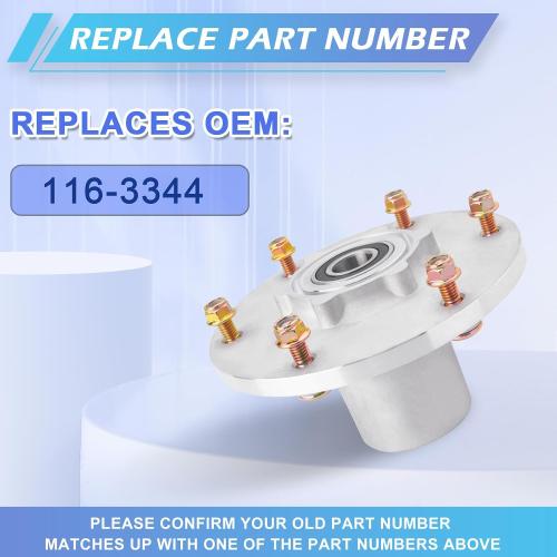 116-3344 Spindle Assembly Fit for 36 48 52 60 Exmark Lazer Z E S Staris E S Radius S X Pioneer S Turf Tracer S Vantage S Lazer Z Diesel Lawn Mower 3 Pack