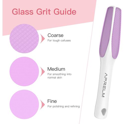 3-Sided Nano Glass Foot Callus Remover, Professional 3-in-1(Coarse, Medium, Fine) Foot File, Pedicure Tools for Feet Hard Skin Smooth Polishing (Pink)