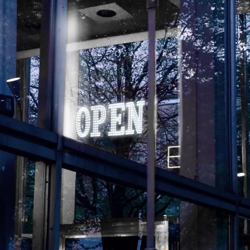 40x14 Extra Jumbo LED Open Signs for Business, Unique Design Super Bright Open Sign with Chain, High Visibility Open Sign for Stores Bar Hotel Retail Shops Window Salon Office