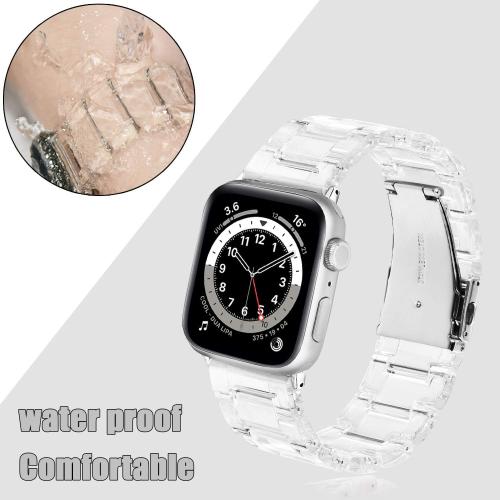 Size 42mm/41mm/40mm V-MORO Resin Bands Compatible with Apple Watch Band 42mm/41mm/40mm Series 11/10/9/8/7 Fashion Lightweight Bracelet Replacement with Stainless Steel Buckle for iWatch Series 6/SE/5/4/3/2/1(38/40/41/42mm)