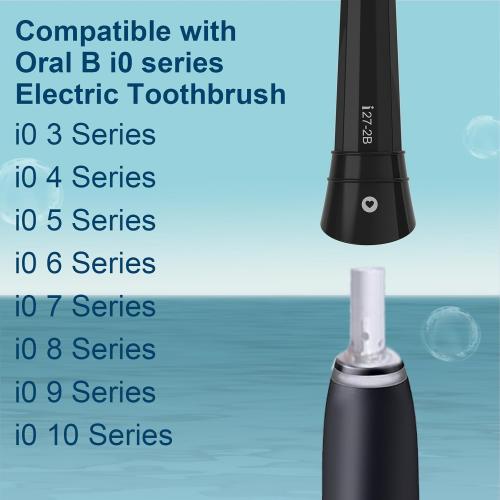 12 PCS iO Replacement Heads Compatible with Oral B iO 2/3/4/5/6/7/8/9/10 Series Electric Toothbrush,IO Toothbrush Heads Compatible with Oral B iO,Medium-Hard bristles Care for Your Teeth