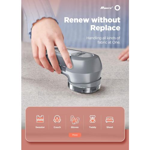 Bymore Fabric Shaver Lint Shaver for Clothes, Dual Power Lint Remover with Battery or Corded Use, Portable Sweater Shaver for Clothing, Furniture & Travel