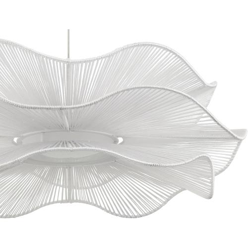 Golden Lighting Whisper Integrated LED Pendant in Matte White