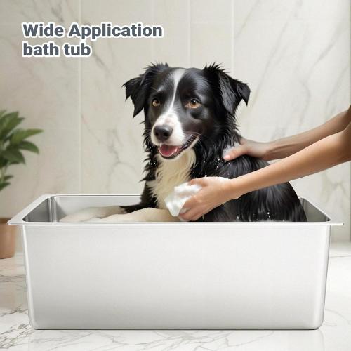 Kirecoo Large High Sided Stainless Steel Cat Litter Box, Non-Stick