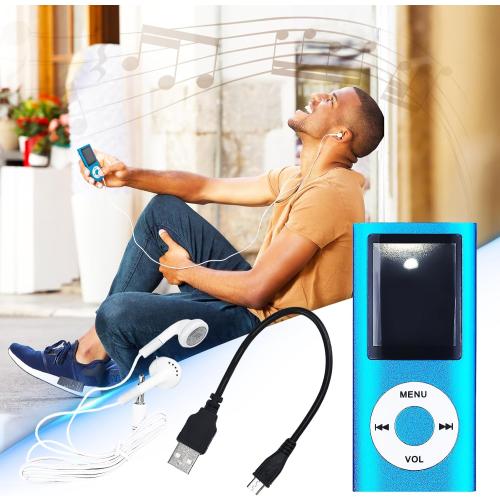 MP3 Player, Portable Multifunctional MP3 Digital Music Player, Blue